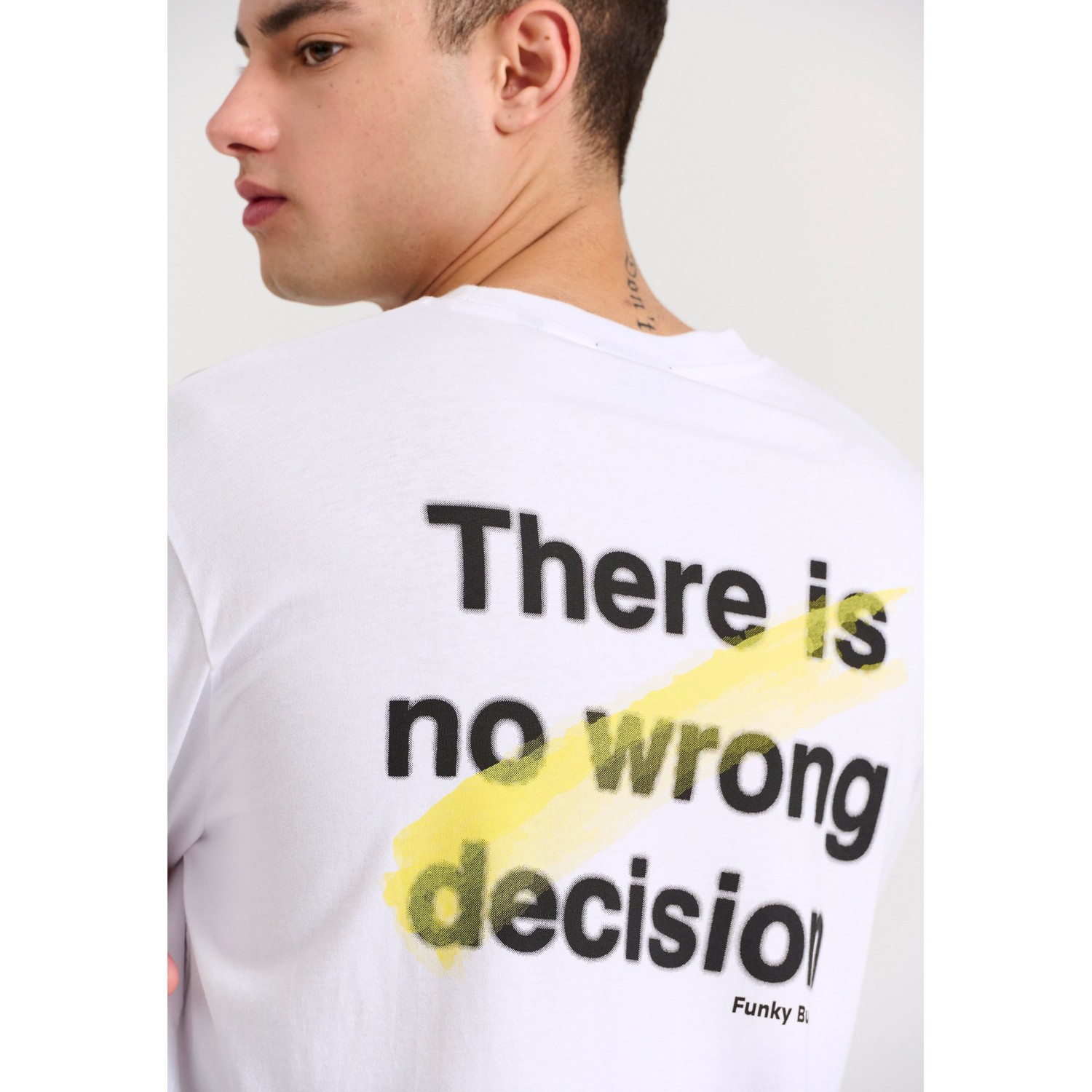 Relaxed fit t-shirt με brushed τύπωμα στην πλάτη Relaxed fit t-shirt με brushed τύπωμα στην πλάτη