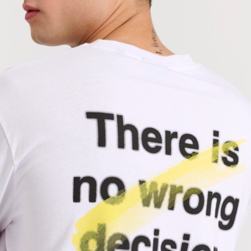 Relaxed fit t-shirt με brushed τύπωμα στην πλάτη Relaxed fit t-shirt με brushed τύπωμα στην πλάτη