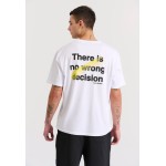 Relaxed fit t-shirt με brushed τύπωμα στην πλάτη Relaxed fit t-shirt με brushed τύπωμα στην πλάτη