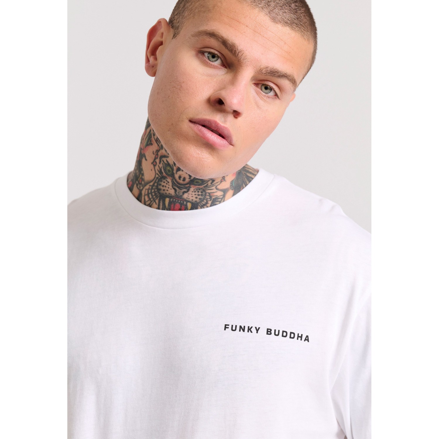 Relaxed fit t-shirt με embossed τύπωμα στην πλάτη Relaxed fit t-shirt με embossed τύπωμα στην πλάτη