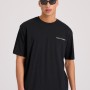 Relaxed fit t-shirt με embossed τύπωμα στην πλάτη