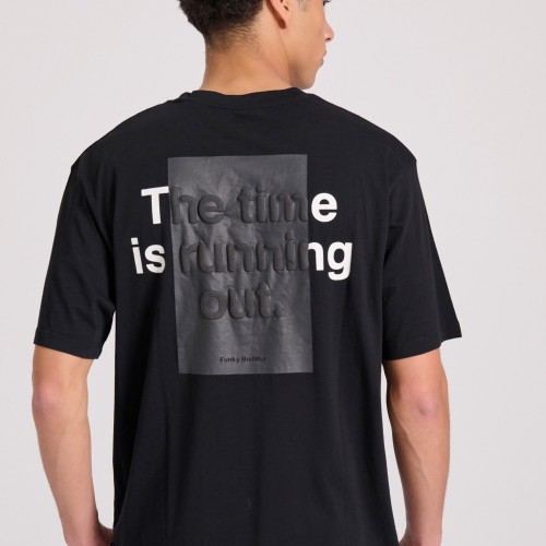 Relaxed fit t-shirt με embossed τύπωμα στην πλάτη Relaxed fit t-shirt με embossed τύπωμα στην πλάτη