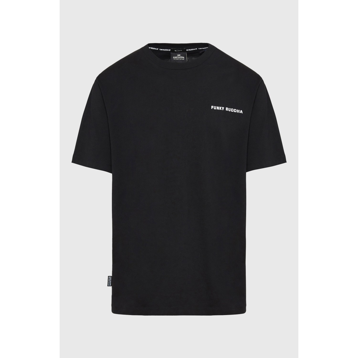 Relaxed fit t-shirt με embossed τύπωμα στην πλάτη