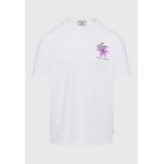 Relaxed fit t-shirt με floral frame τύπωμα