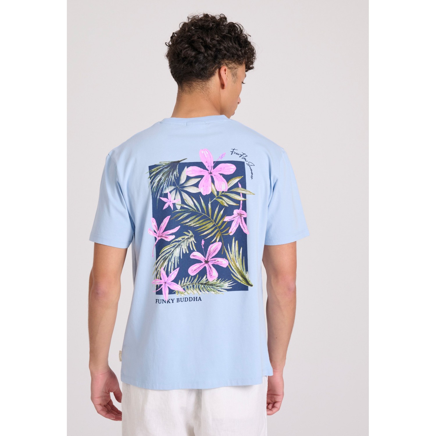 Relaxed fit t-shirt με floral frame τύπωμα Relaxed fit t-shirt με floral frame τύπωμα