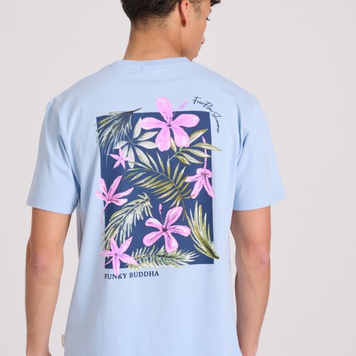 Relaxed fit t-shirt με floral frame τύπωμα Relaxed fit t-shirt με floral frame τύπωμα