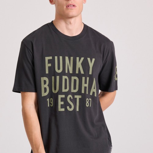 Relaxed fit t-shirt με Funky Buddha τύπωμα