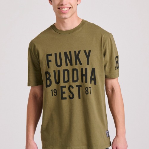 Relaxed fit t-shirt με Funky Buddha τύπωμα