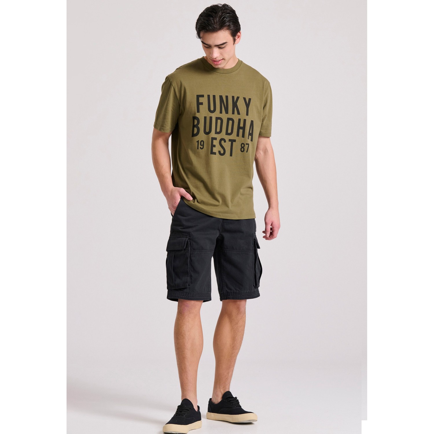 Relaxed fit t-shirt με Funky Buddha τύπωμα