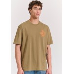 Relaxed fit t-shirt με graphic print στην πλάτη