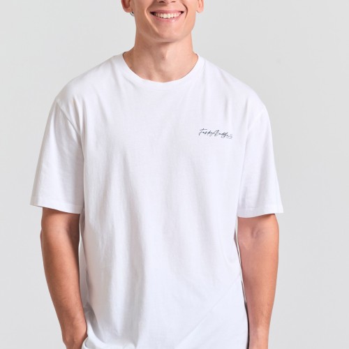 Relaxed fit t-shirt με graphic τύπωμα στην πλάτη