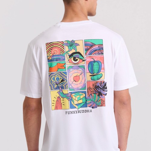 Relaxed fit t-shirt με retro τύπωμα στην πλάτη Relaxed fit t-shirt με retro τύπωμα στην πλάτη
