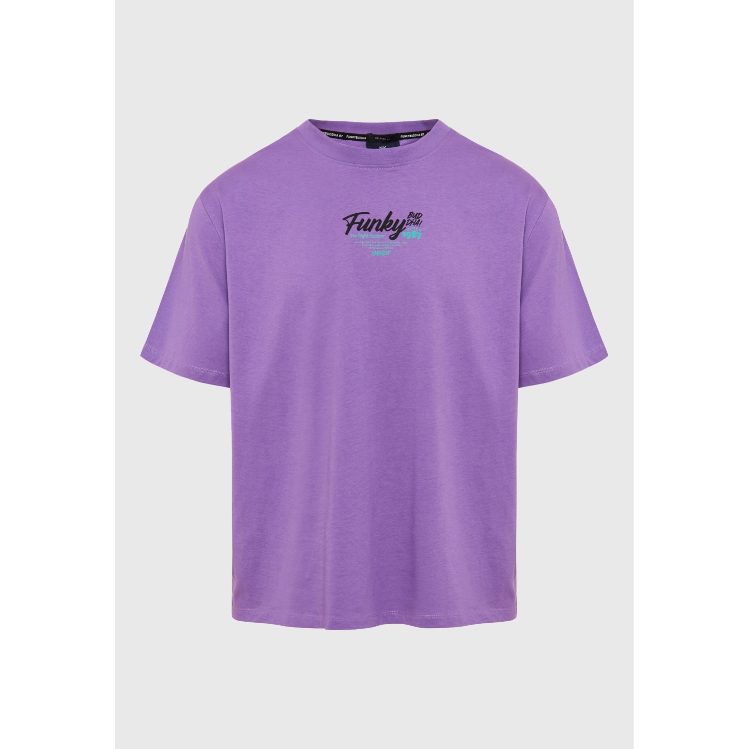 Relaxed fit t-shirt με surf τύπωμα στην πλάτη