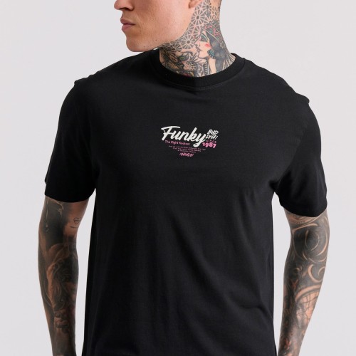 Relaxed fit t-shirt με surf τύπωμα στην πλάτη