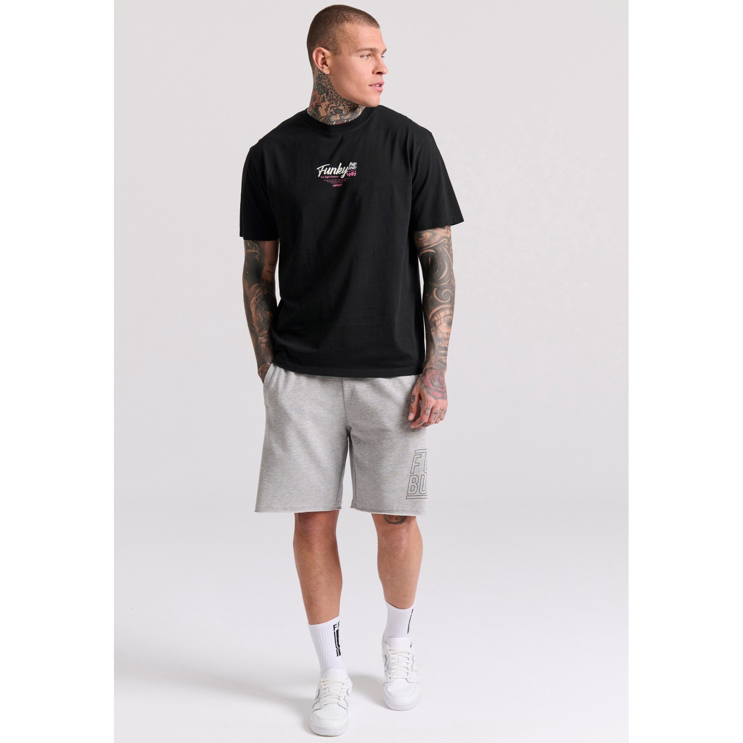 Relaxed fit t-shirt με surf τύπωμα στην πλάτη