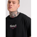 Relaxed fit t-shirt με surf τύπωμα στην πλάτη