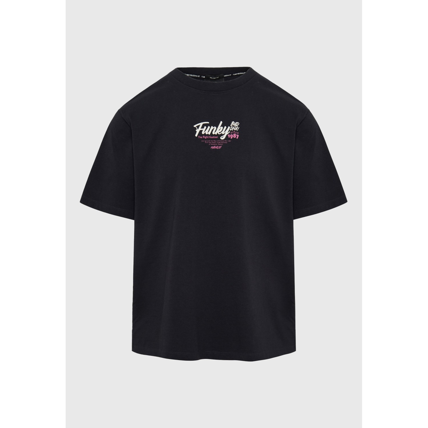 Relaxed fit t-shirt με surf τύπωμα στην πλάτη