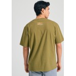 Relaxed fit t-shirt με tropical τύπωμα
