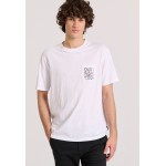 Relaxed fit t-shirt με tropical τύπωμα στην πλάτη Relaxed fit t-shirt με tropical τύπωμα στην πλάτη