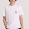 Relaxed fit t-shirt με tropical τύπωμα στην πλάτη