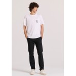 Relaxed fit t-shirt με tropical τύπωμα στην πλάτη Relaxed fit t-shirt με tropical τύπωμα στην πλάτη