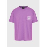 Relaxed fit t-shirt με tropical τύπωμα στην πλάτη