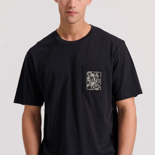 Relaxed fit t-shirt με tropical τύπωμα στην πλάτη