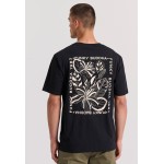Relaxed fit t-shirt με tropical τύπωμα στην πλάτη
