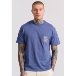 Relaxed fit t-shirt με tropical τύπωμα στην πλάτη