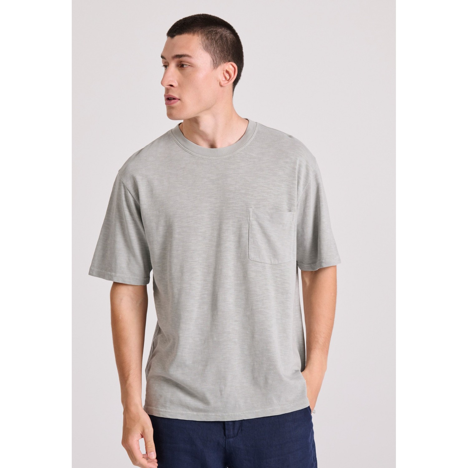 Relaxed fit t-shirt με τσέπη στο στήθος
