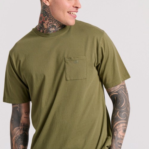 Relaxed fit t-shirt με τσέπη στο στήθος