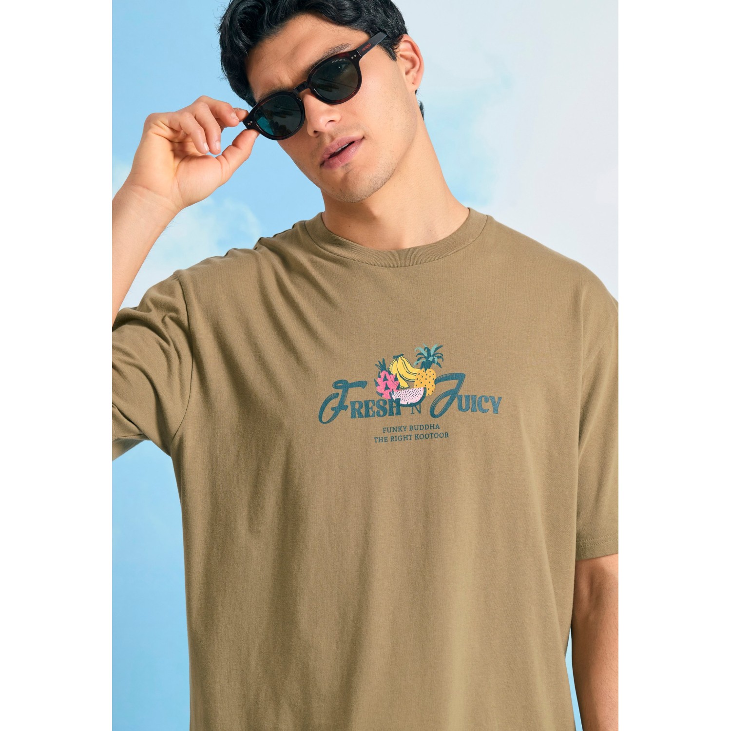 Relaxed fit t-shirt με τύπωμα στην πλάτη