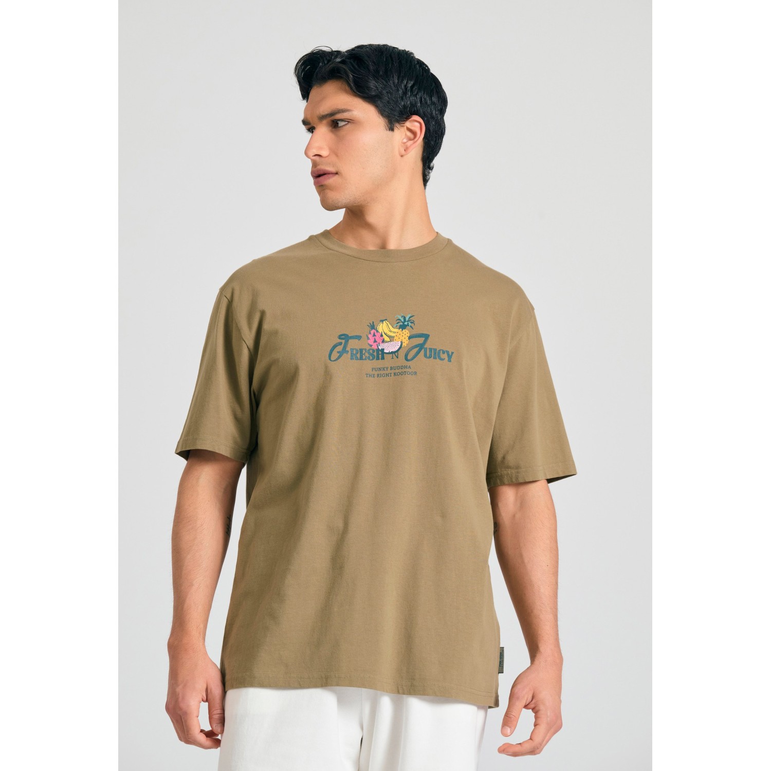 Relaxed fit t-shirt με τύπωμα στην πλάτη