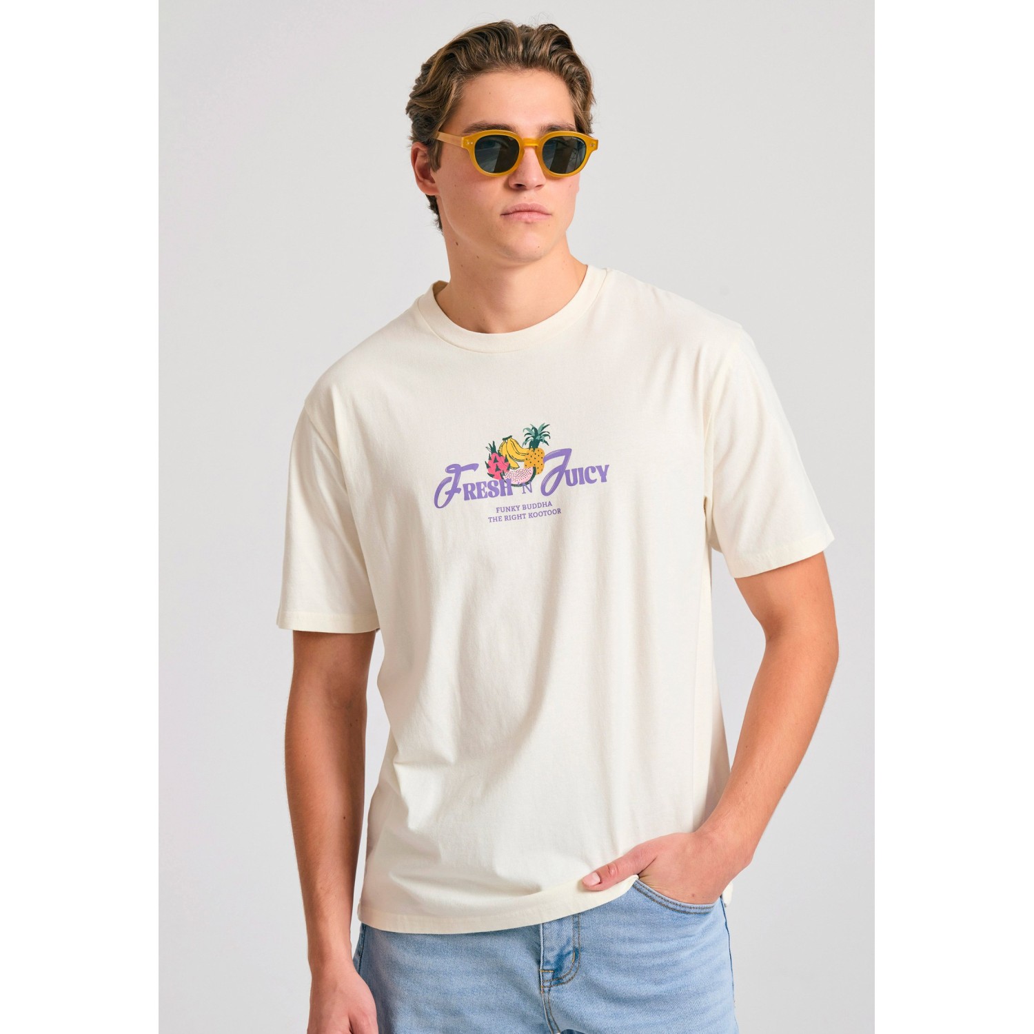 Relaxed fit t-shirt με τύπωμα στην πλάτη