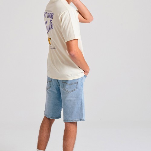 Relaxed fit t-shirt με τύπωμα στην πλάτη Relaxed fit t-shirt με τύπωμα στην πλάτη