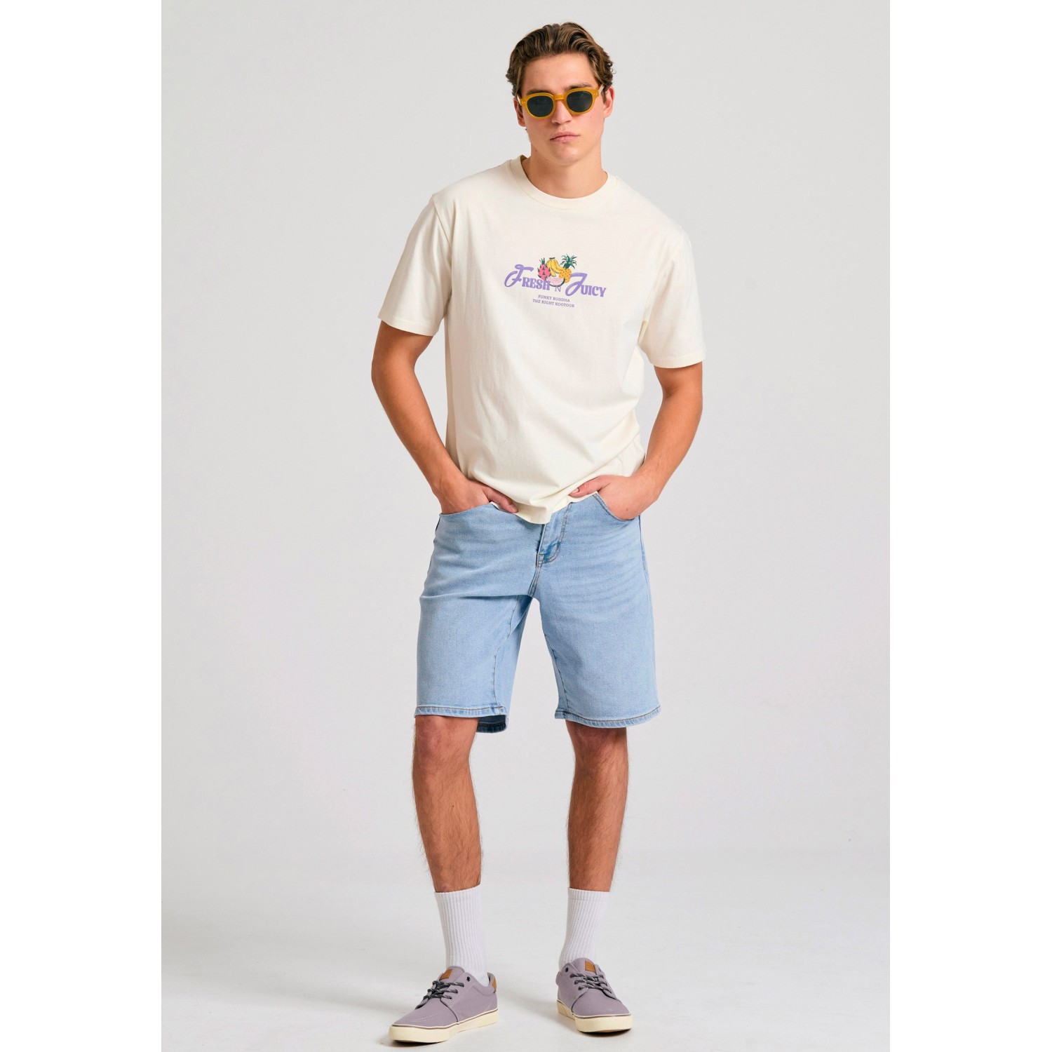 Relaxed fit t-shirt με τύπωμα στην πλάτη