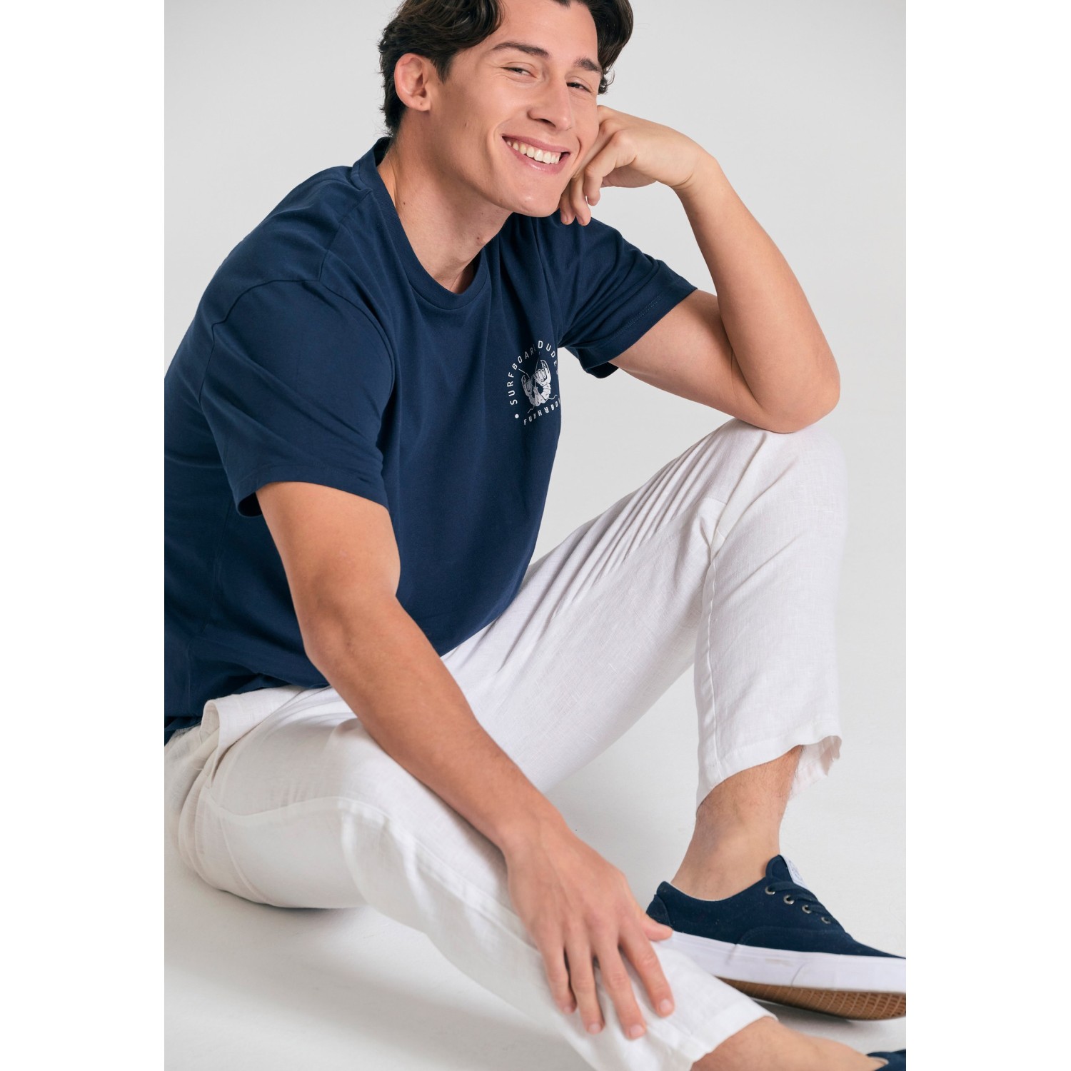 Relaxed fit t-shirt με τύπωμα στην πλάτη