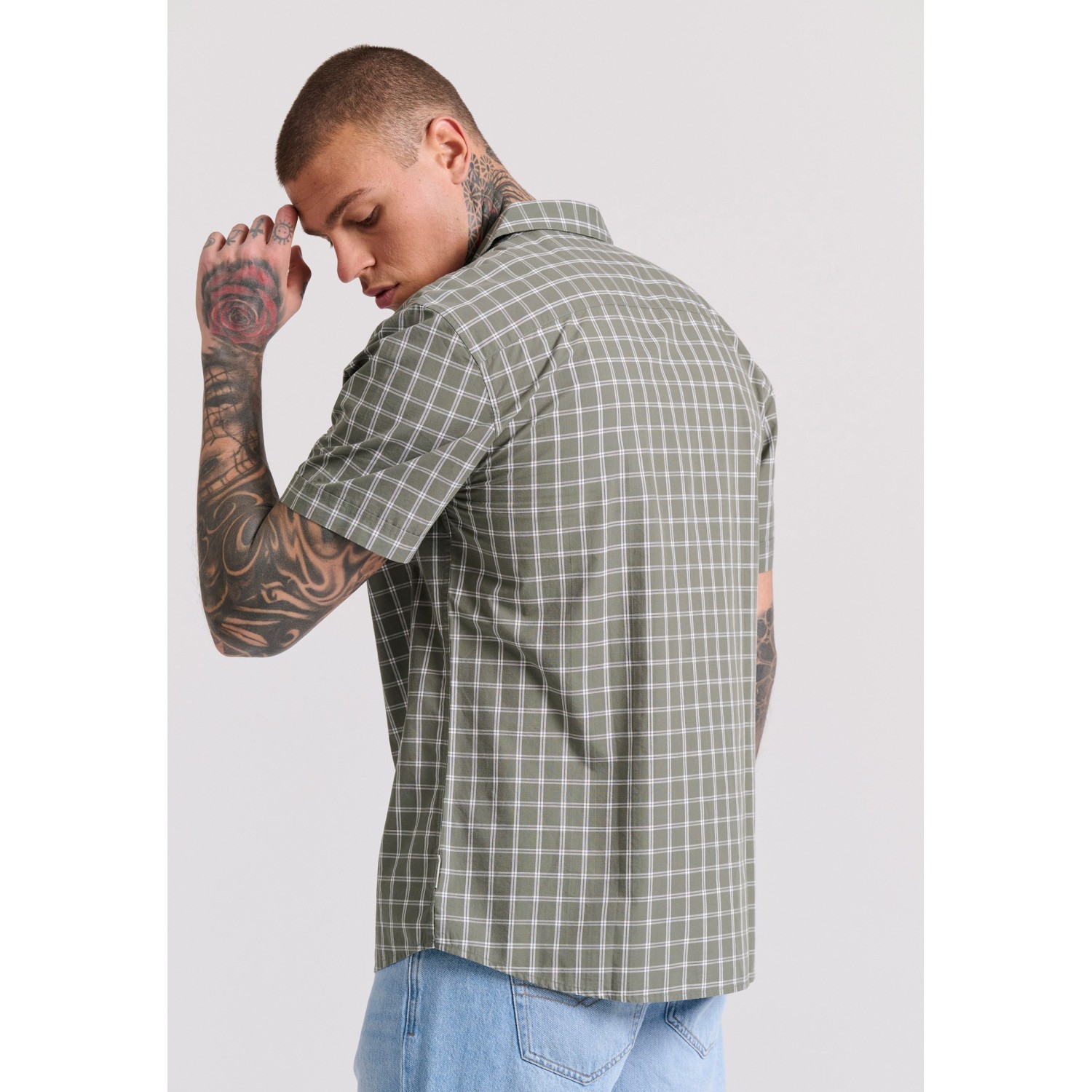 Relaxed fit yarn dyed καρό πουκάμισο
