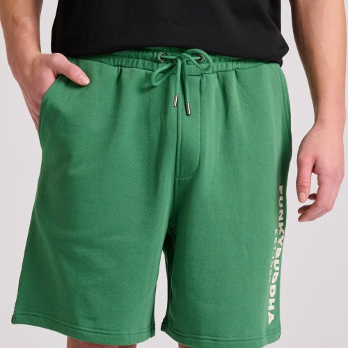 Relaxed fit αθλητική βερμούδα με branded κέντημα