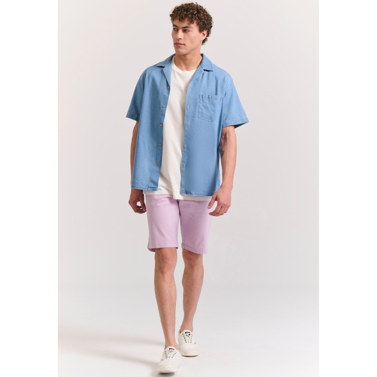 Relaxed fit ανδρικό denim πουκάμισο