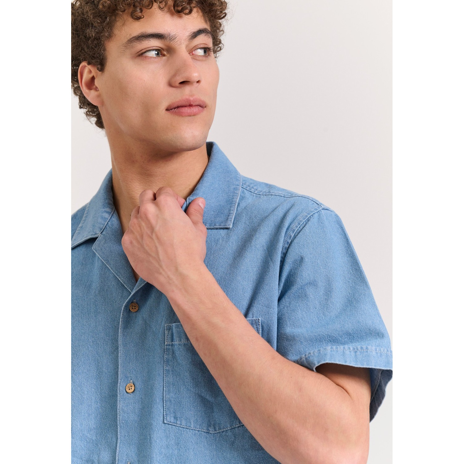 Relaxed fit ανδρικό denim πουκάμισο