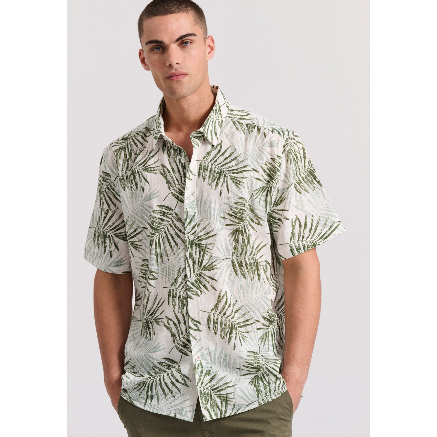 Relaxed fit εμπριμέ πουκάμισο