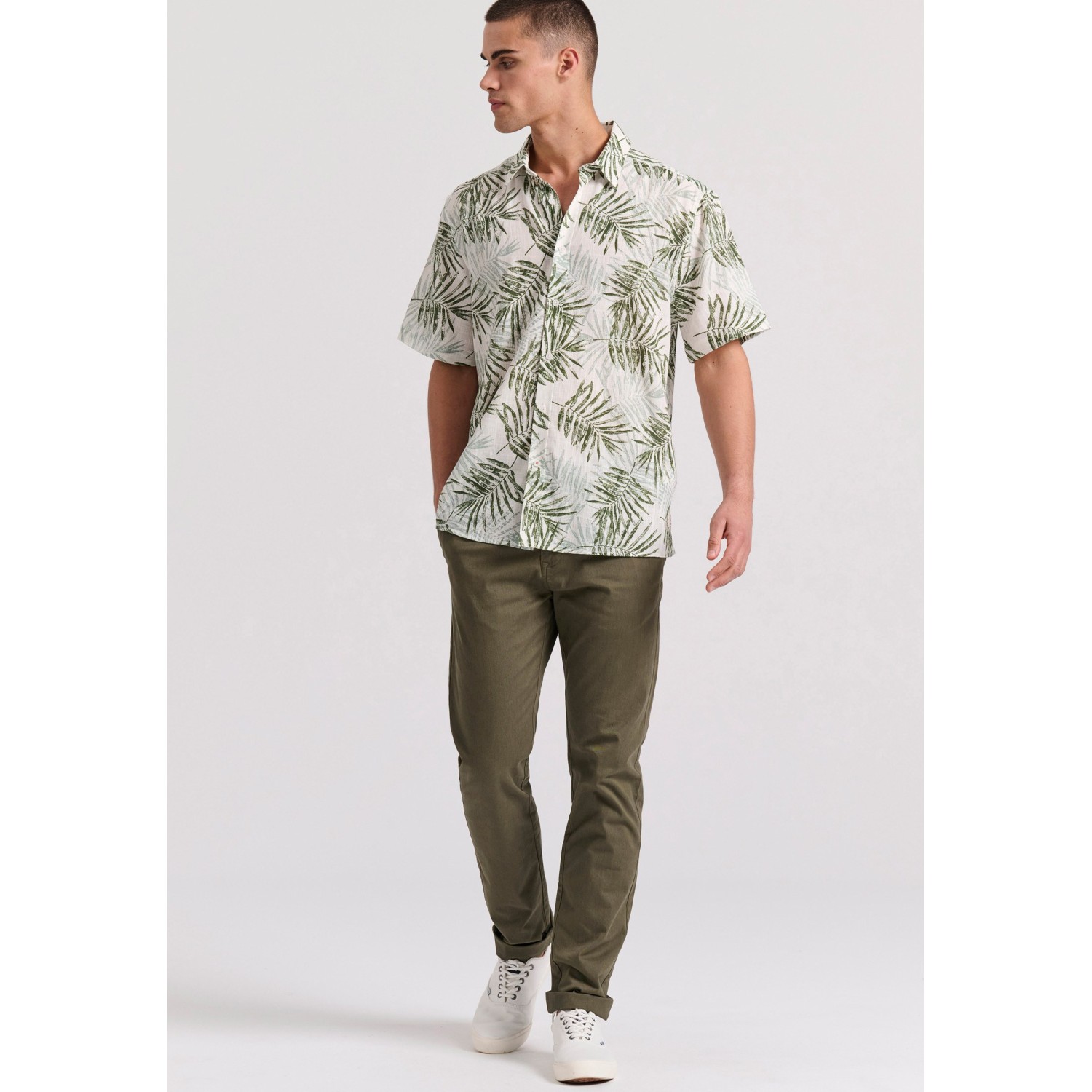 Relaxed fit εμπριμέ πουκάμισο