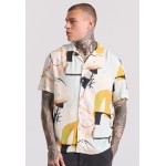 Relaxed fit εμπριμέ πουκάμισο με αφηρημένο σχέδιο