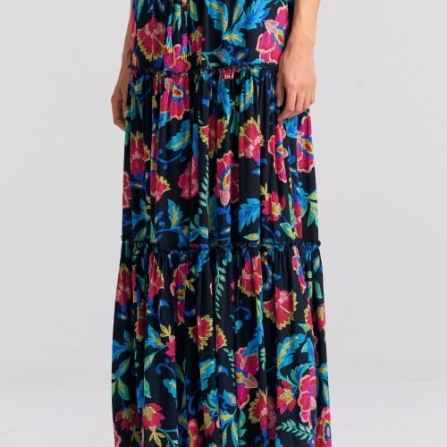 Relaxed fit μάξι φούστα με σχέδιο με κέντημα