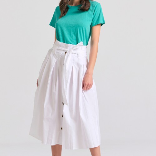 Relaxed fit μίντι φούστα με πιέτες