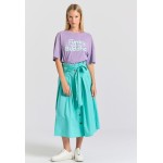 Relaxed fit μίντι φούστα με πιέτες