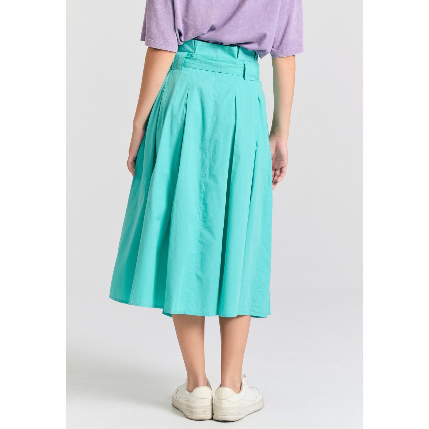 Relaxed fit μίντι φούστα με πιέτες