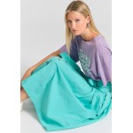 Relaxed fit μίντι φούστα με πιέτες