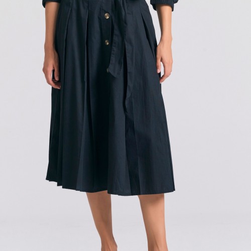 Relaxed fit μίντι φούστα με πιέτες